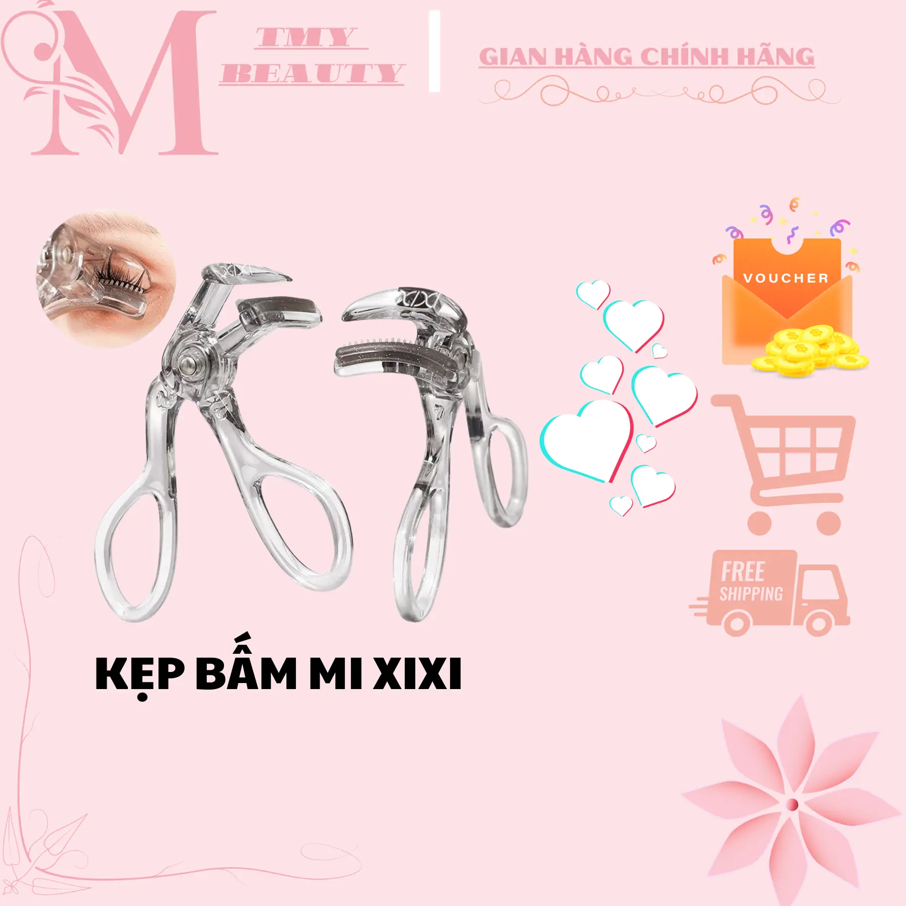Kẹp Bấm Mi Góc Rộng XiXi Tự Nhiên Cong Lâu - Thiết Kế Hiện Đại, Thông Minh