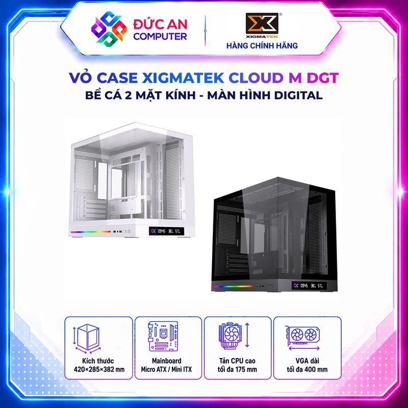 Vỏ Case Xigmatek Cloud M DGT (mATX / Màn Hình Digital)