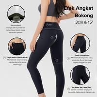 Gambar [BUY 1 LEGGING FREE 1 UNDERWEAR] Tulandut Luxe Curve Celana Legging Wanita Celana Olahraga High Waist Sport Legging Panjang Olahraga Running Gym Yoga Pilates Fitness Outdoor dengan Teknologi Lifting Anti Camel Toe 64173 + 61183 - BLACK, M dari Tulandut Official Store Kab. Tangerang 5 Tokopedia