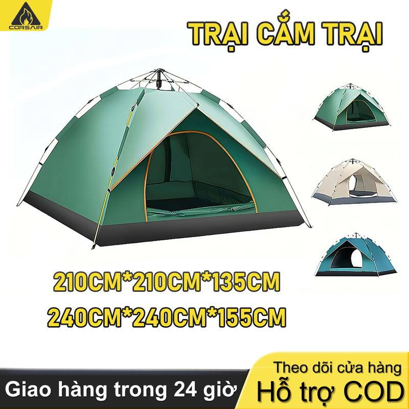 Lều cắm trại - Lều cắm trại không gian rộng lớn, không sợ gió mưa, dựng lên…