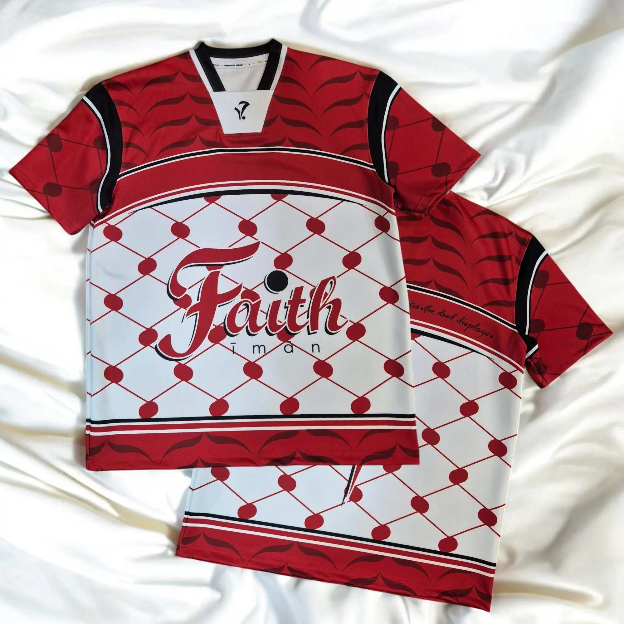 Oversized Jersey Collection - "The Red Keffiyeh"