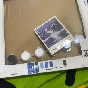 Hightune Paint by Numbers Kit Lukisan Akrilik Cat Kanvas Kayu Paint by Numbers Painting 20x20cm - Stationery