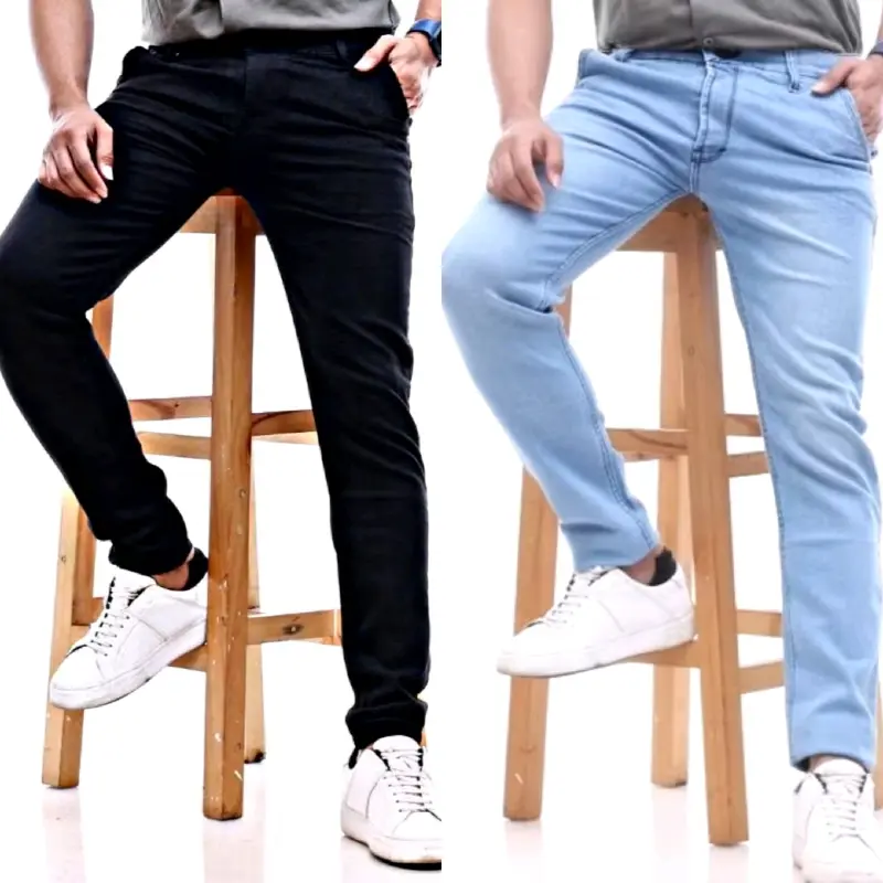 Celana Jeans  Stretch Pria Model Skinny Distro Hitam - Ukuran 27-38 - Panjang, Fit, Slim, Slimfit, Cowok, Denim 3