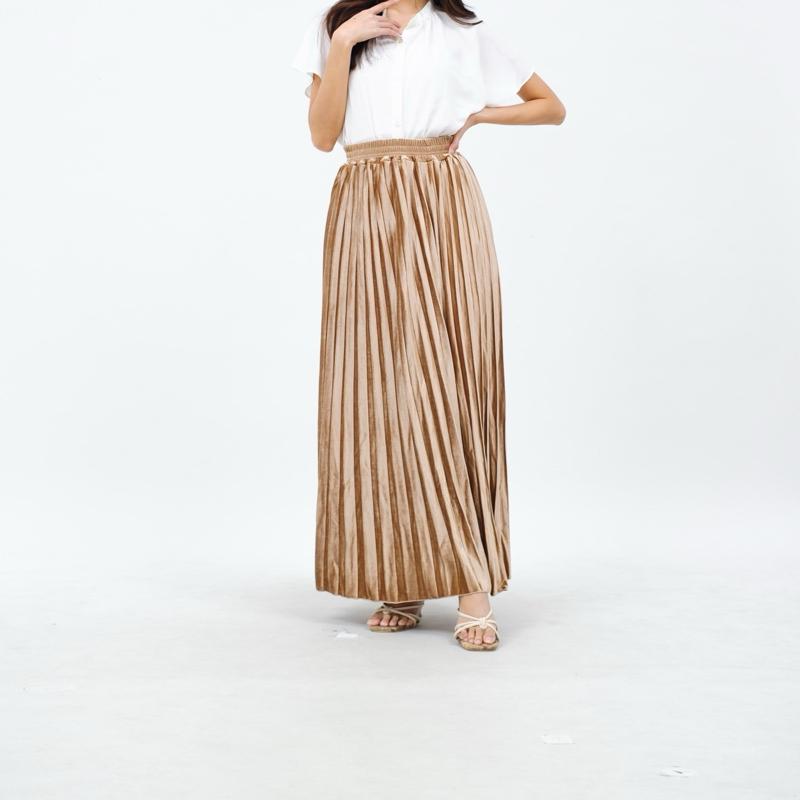 Rok plisket bludru premium / velvet skirt flare 2