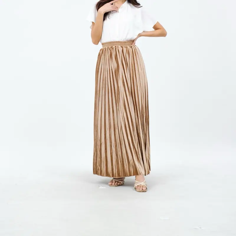 Rok plisket bludru premium / velvet skirt flare 2