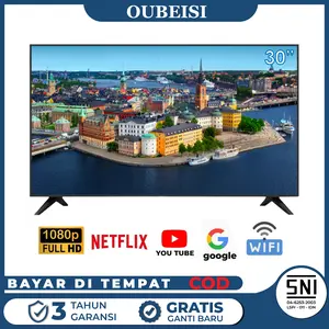OUBEISI TV LED 27/30 Inch Digital FULL HD 1080p GARANSI 1 Tahun & 3 Tahun Resolusi 1680*1050 Piksel HDMI USB Media Player TV Murah