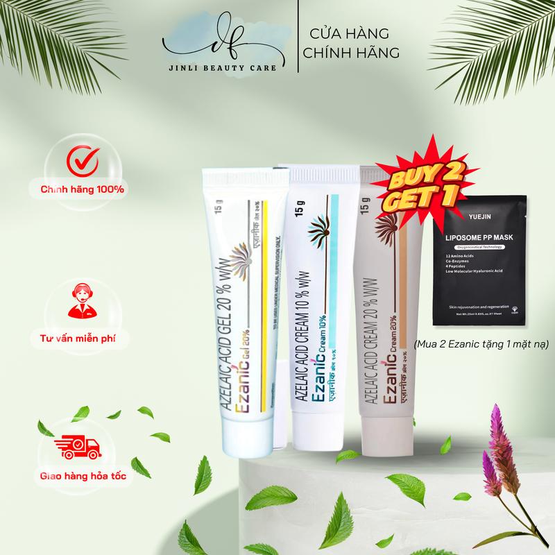 Ez-a-nic Azelaic Acid 10%-20% 15gram - Kem hỗ trợ giảm mụn mờ thâm