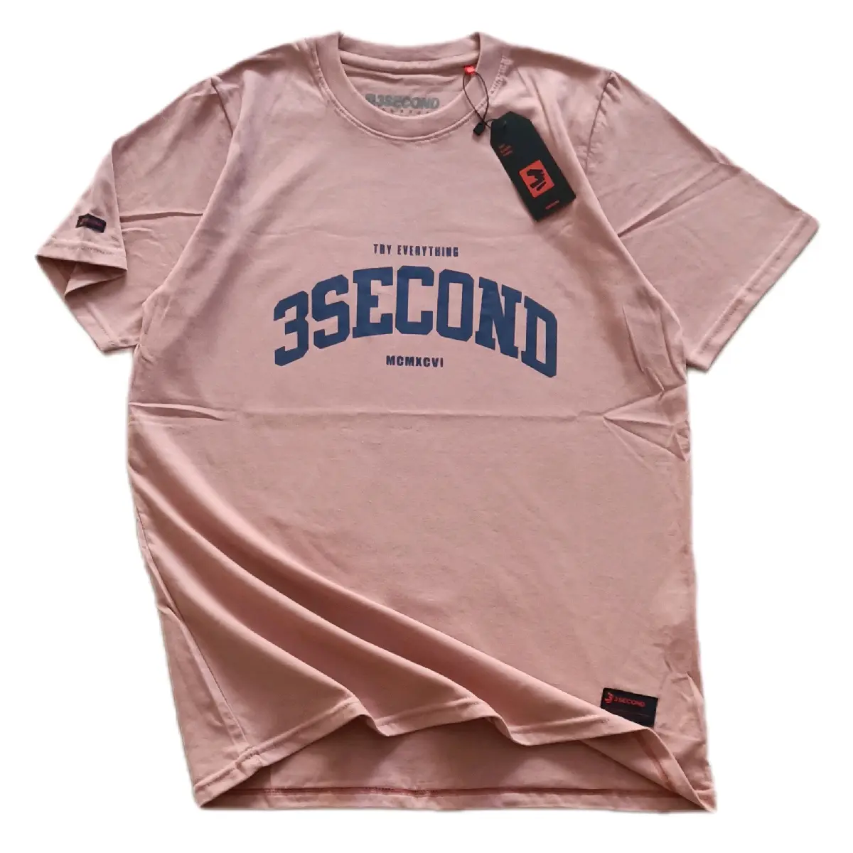 Kaos Distro Pria Tebal 24s Dusty Rose P104 Free Stiker Baju T-shirt Oblong Dewasa Katun Combed Lengan Pendek Cowok Keren Sablon High Surfing Lembut Nyaman Simple