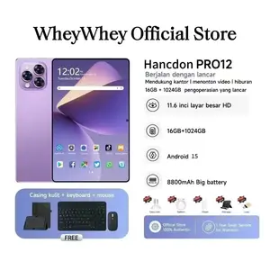Bisa COD Tab Pro12 Tablet PC Baru Android 15 murah11.6inch 16GB+1TB Wifi 4G/5G Dual SlM smart Tablets 1024GB Untuk Anak Belajar hp tablet gaming tab BluetoothLayar