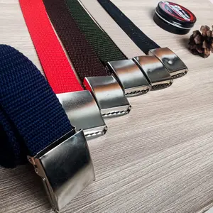 Ikat Pinggang ANAK Ukuran 110 CM 140 CM Jatacc Pria dan Wanita Kain Poly Hitam Polos Tebal Model Jepit Fashion