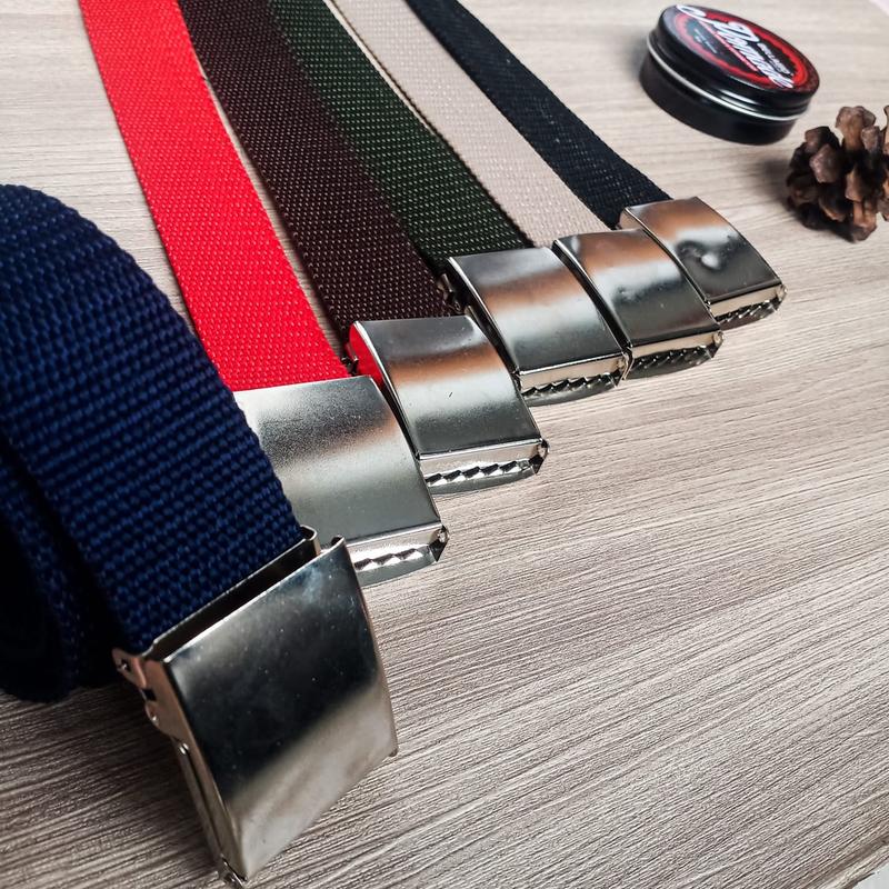 Ikat Pinggang ANAK Ukuran 110 CM 140 CM Jatacc Pria dan Wanita Kain Poly Hitam Polos Tebal Model Jepit Fashion 1