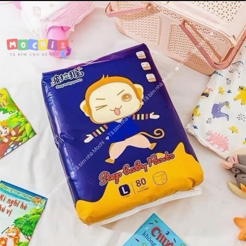 1 BỊCH Bỉm khỉ quốc dân STep BaBy siêu mềm mỏng,thấm hút cho bé đủ size NB đến 3xl