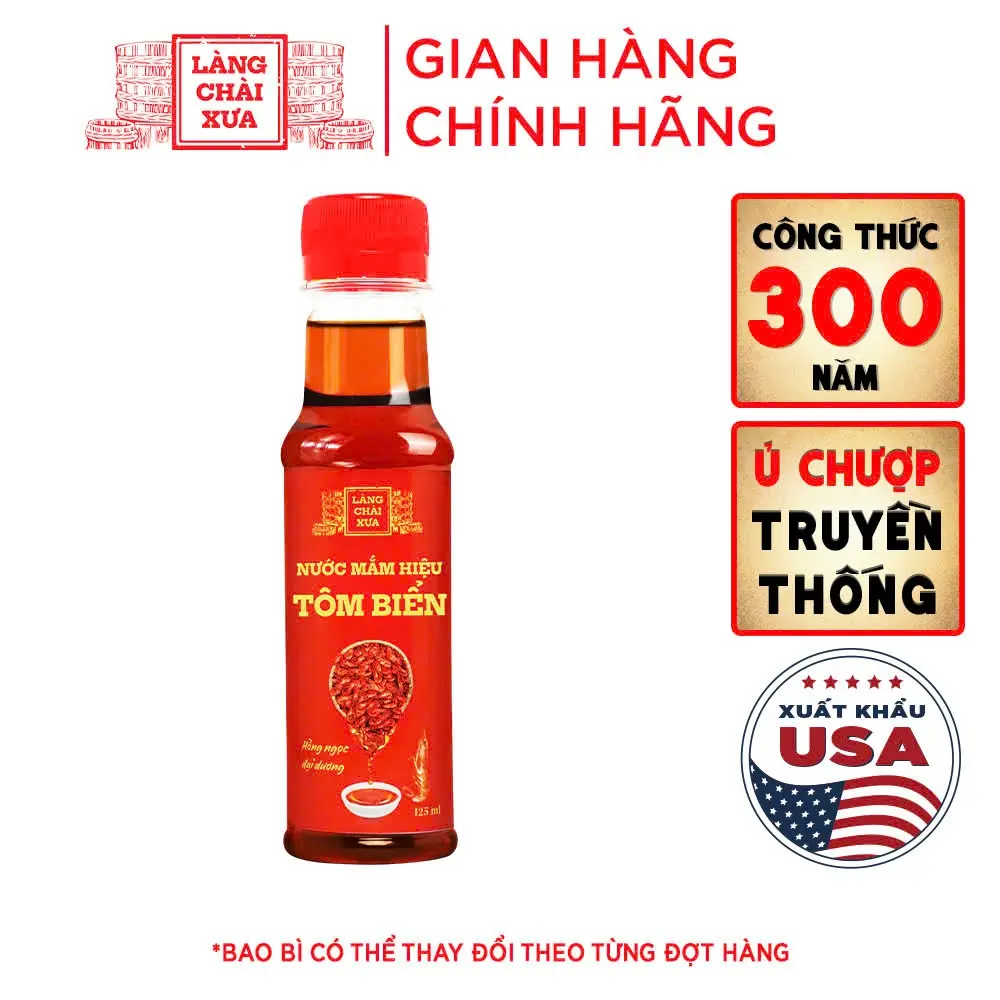 Nước mắm tôm biển Làng Chài Xưa Hồng Ngọc Đại Dương 125ml/chai