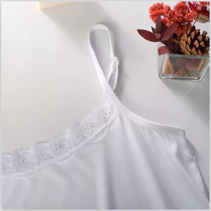 Summer modal elastic lace girls wear small camisole inside and outside wear 2