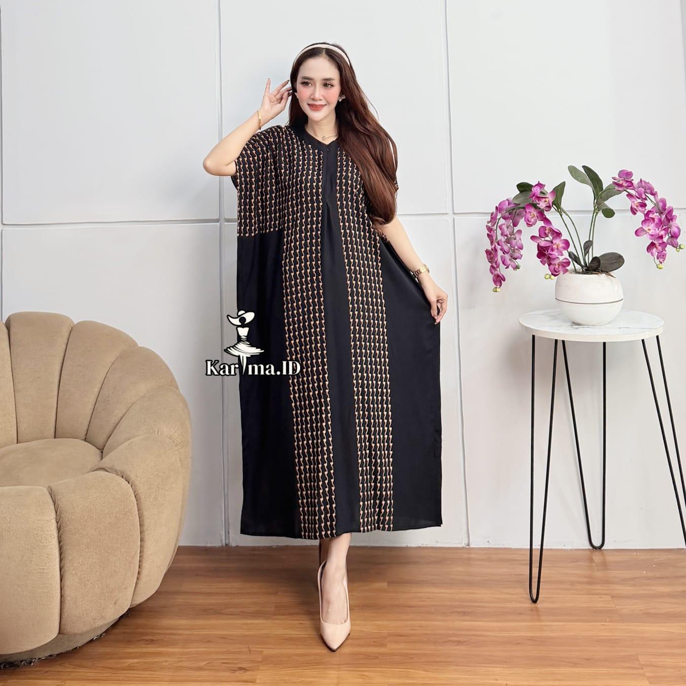 Daster Lowo Jumbo Rayon Premium Terbaru Busui Bumil Resleting Depan Motif Lentera