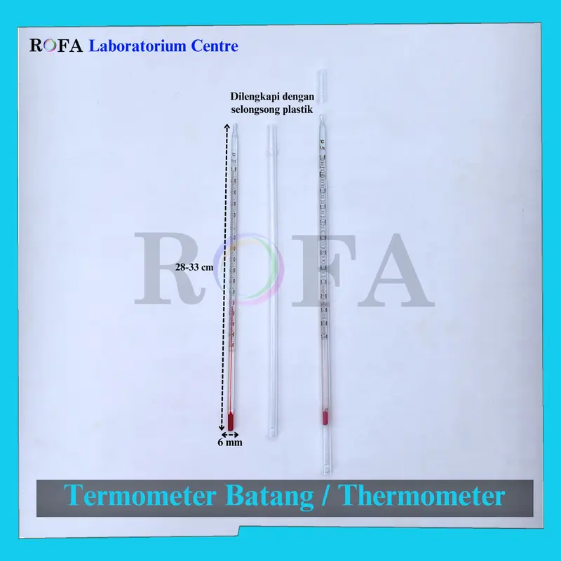 Termometer Kaca / Termometer Batang / Thermometer Laboratorium / Alat Ukur Suhu Temperatur 4