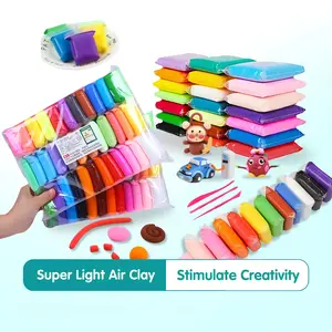 (PAKET 10 PACK) Edukasi Mainan Anak Soft Clay 1 Pack Isi 12pcs Clay Polymer Playdough |Mainan Slime Squishy Colour Play Kids Toys Mainan Anak