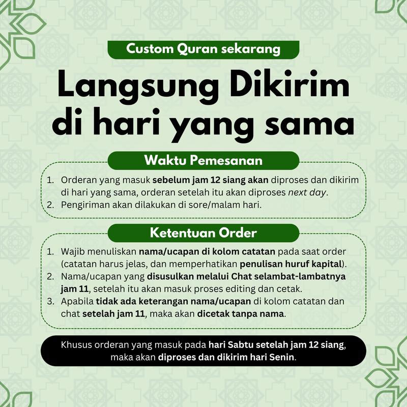 Al-Qur'an Custom Nama Junior - Al-Qur'an Hafalan 8 Blok Full Warna (A5) 1