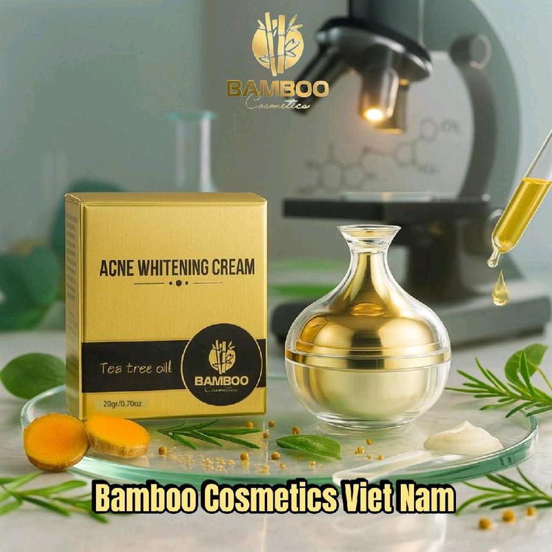 Kem Mụn Bamboo Acne Whitening Cream 20g Dưỡng Trắng Da Mờ Thâm Tái Tạo Da An Toàn Không Bong Tróc