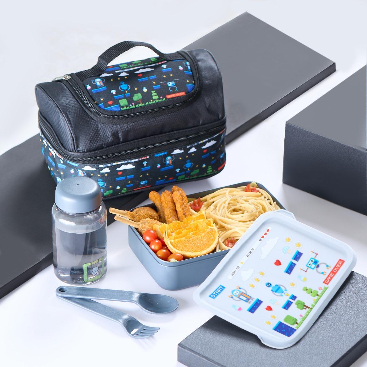 NICO SHOPPING BLACK SERIES ULTIMA LUNCH BAG SET 4 PCS MOTIF MENARIK KAPASITAS BESAR IDEAL UNTUK SEHARI-HARI DAN PERGIAN - Makanan