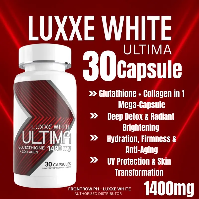 glutathione supplement brands Luxxe White ULTIMA Glutathione + Collagen 30 Capsule 1400mg