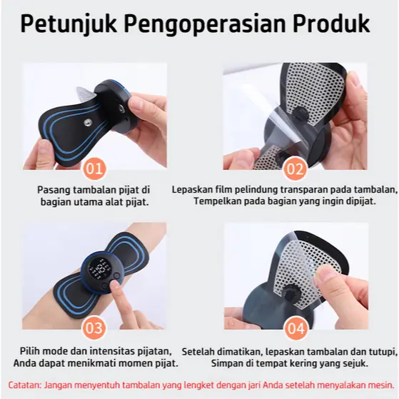 MIKA [Beli 2 Gratis 1] Alat Pijat Leher Elektrik EMS Mini Neck Massager Akupuntur 3