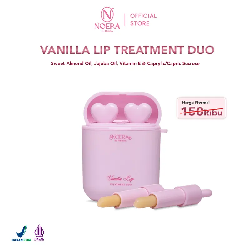 Noera Lip Treatment Duo l 2 in 1 Lipcare l Lip Balm & Lip Scrub l Strawberry Lip Treatment Duo l Vanilla Lip Treatment Duo 2