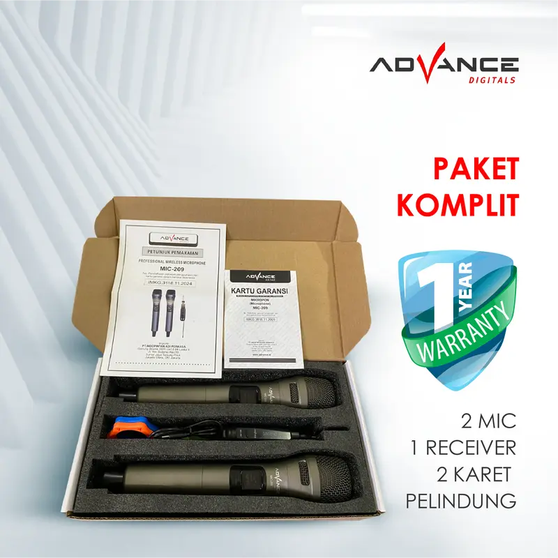 [Exclusive Aji_Mashel] MIC-209 terdapat 2 Mikrophone bisa untuk karoke bareng keluarga - Bergaransi Resmi 5