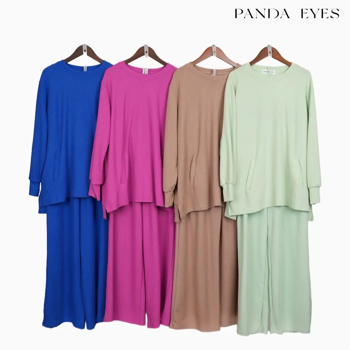 PANDAEYES POCKET SWEATSHIRT PANTS SET (CLO-CNJY0292BLLP) Suits Blazer