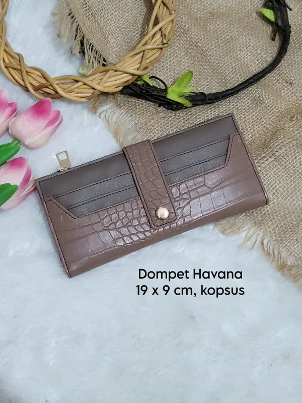 DOMPET LIPAT CROCO PANJANG HAVANA 19 x 9 Wanita 4