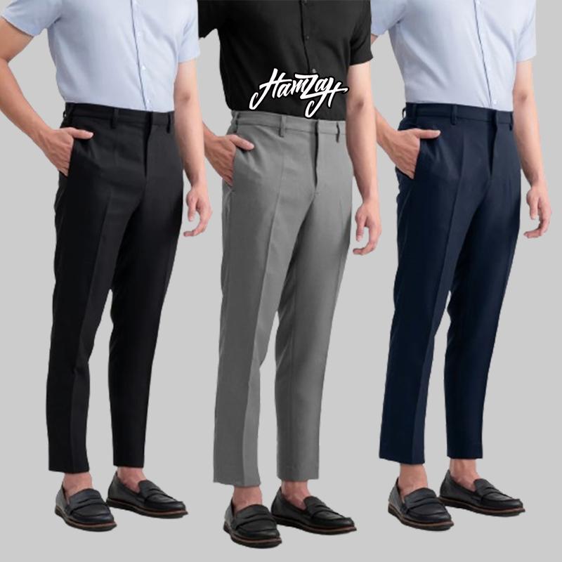 PAKET HEMAT 2 Celana Formal Pria Panjang Bahan kantor kerja formal PRIA Slimfit Dewasa 0