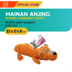 M-Pets Gary Squeaky Dog Toy / Boneka Beruang Mainan Anjing Bunyi