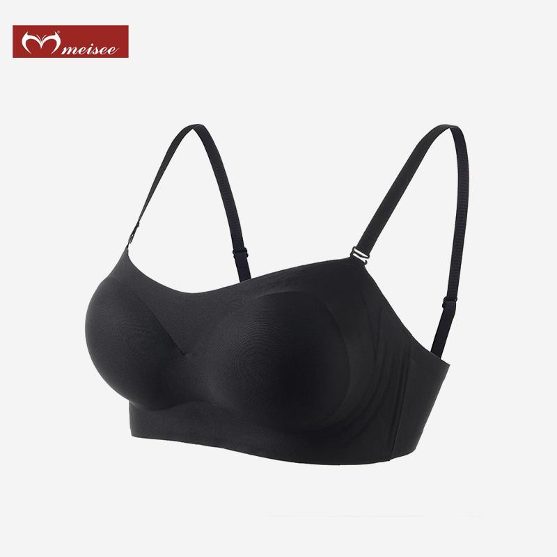 MEISEE BH Seamless Bra Push Up Cup A Style Pakaian Dalam Wanita High Quality  Busa Tipis push bra