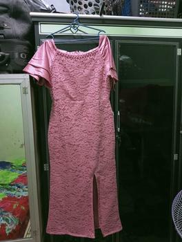 Product Review of Dress Brukat Amanda / Dress brukat / Dress wanita / Dress kondangan Cantik Casual Panjang Velvet Formal Sabrina Nyaman Pesta Mewah Gaun from T**a C**x 1
