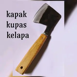 kapak kupas kelapa / kapak baja asli/ pisau pengupas