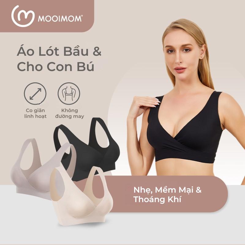 MOOIMOM Basic Áo Lót Cho Mẹ Bầu Và Mẹ Cho Con Bú Siêu Mỏng Nhẹ Thoáng Mát Air Slim Không Viền Không Gọng BRA2106_01