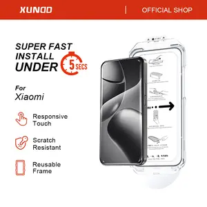 Xundd Quick-Fit Install Tempered Glass untuk Xiaomi 15T 15T PRO 14T 14T PRO 17 17 PRO 17 PROMAX 17 ULTRA Anti-Fingerprint Tahan Goresan HD Clear Layar Ponsel Smartphone Cover