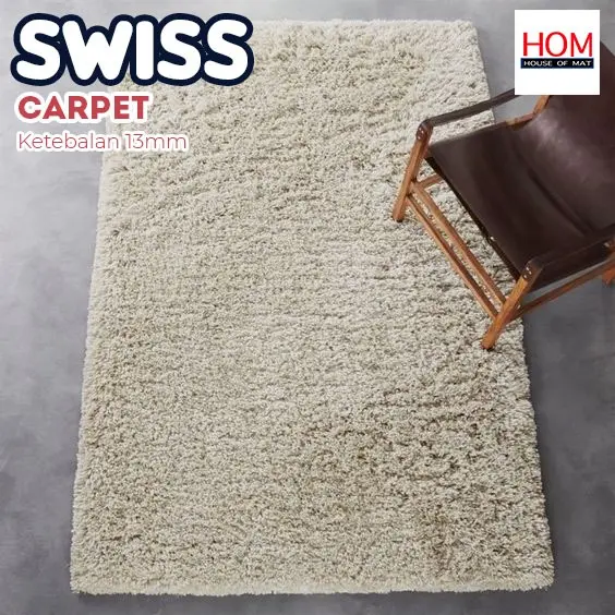 SWISS Karpet Tebal Lebar 4m Custom Ukuran Dekorasi Kantor/Hotel/Sekolah