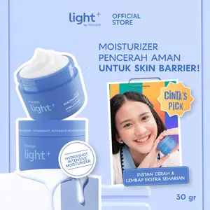 Lightplus by Wardah Moisturizer Hydrashot Intensive Moisturizer 30 g & 20 g | Cream Niacinamide Brightening Moisturizer Pelembab Wajah Pemutih Wajah Facial Night Cream BPOM | Lightening | Light Plus | Light + | Light+ | Lite | Liteplus | Lite+ | Skincare