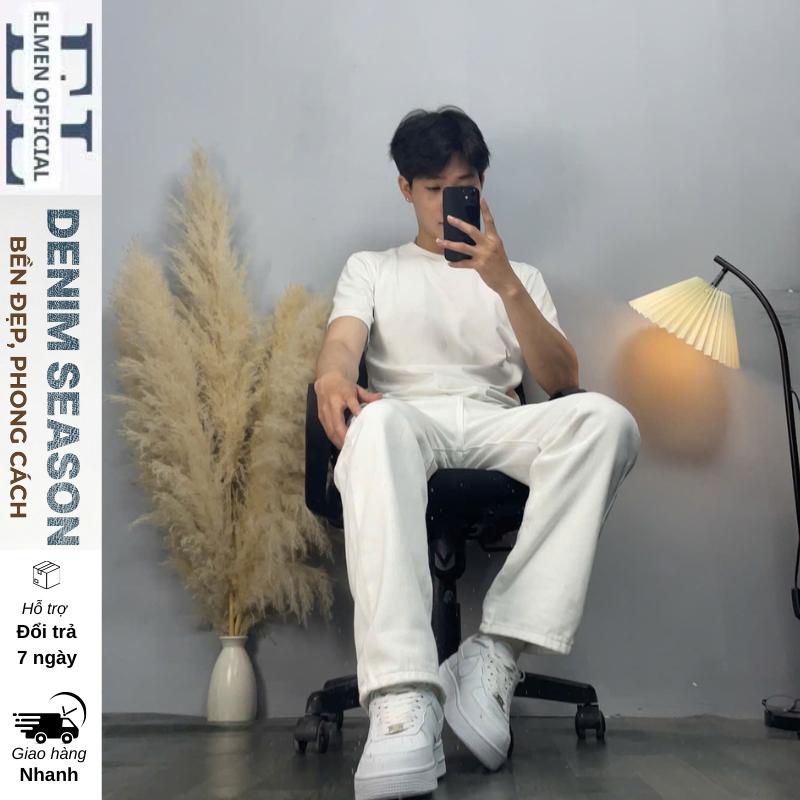 Quần jean Nam Form ống đứng suông rộng, chất liên jean mềm mại ca cá tính Menswear Pants Có Túi. 4