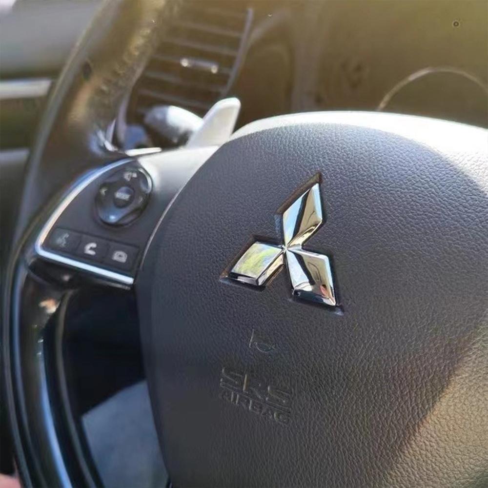 Emblem Mitsubishi 3 Berlian Cover Logo Stir Mobil 46x40mm Bahan ABS Mudah Dipasang Tanpa Lepas Logo Asli Tampilan 3D Elegan Cocok untuk Mitsubishi Xpander/Pajero/Outlander