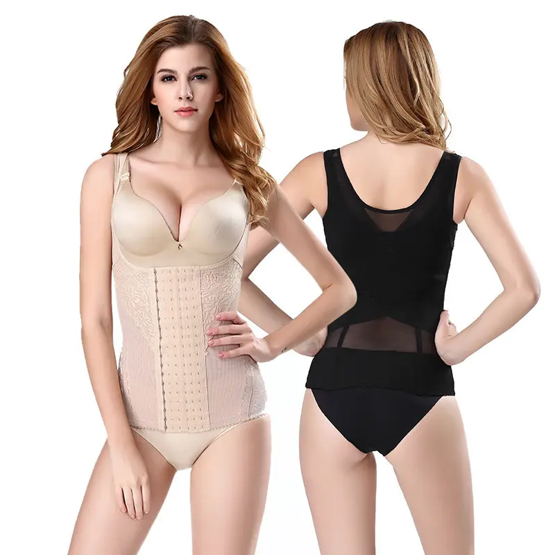 Áo Nịt Bụng Định Hình Cơ Thể Sáu Ngực Cho Nữ, Áo Nịt Ngực Hỗ Trợ Ngực, Đế Định Hình Eo Ngoại Cỡ, Áo Vest Định Hình Cơ Thể Lưới Thoáng Khí