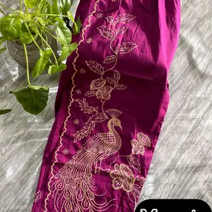 rok Kamen jadi bordir tumpal anak anak bahan katun strait