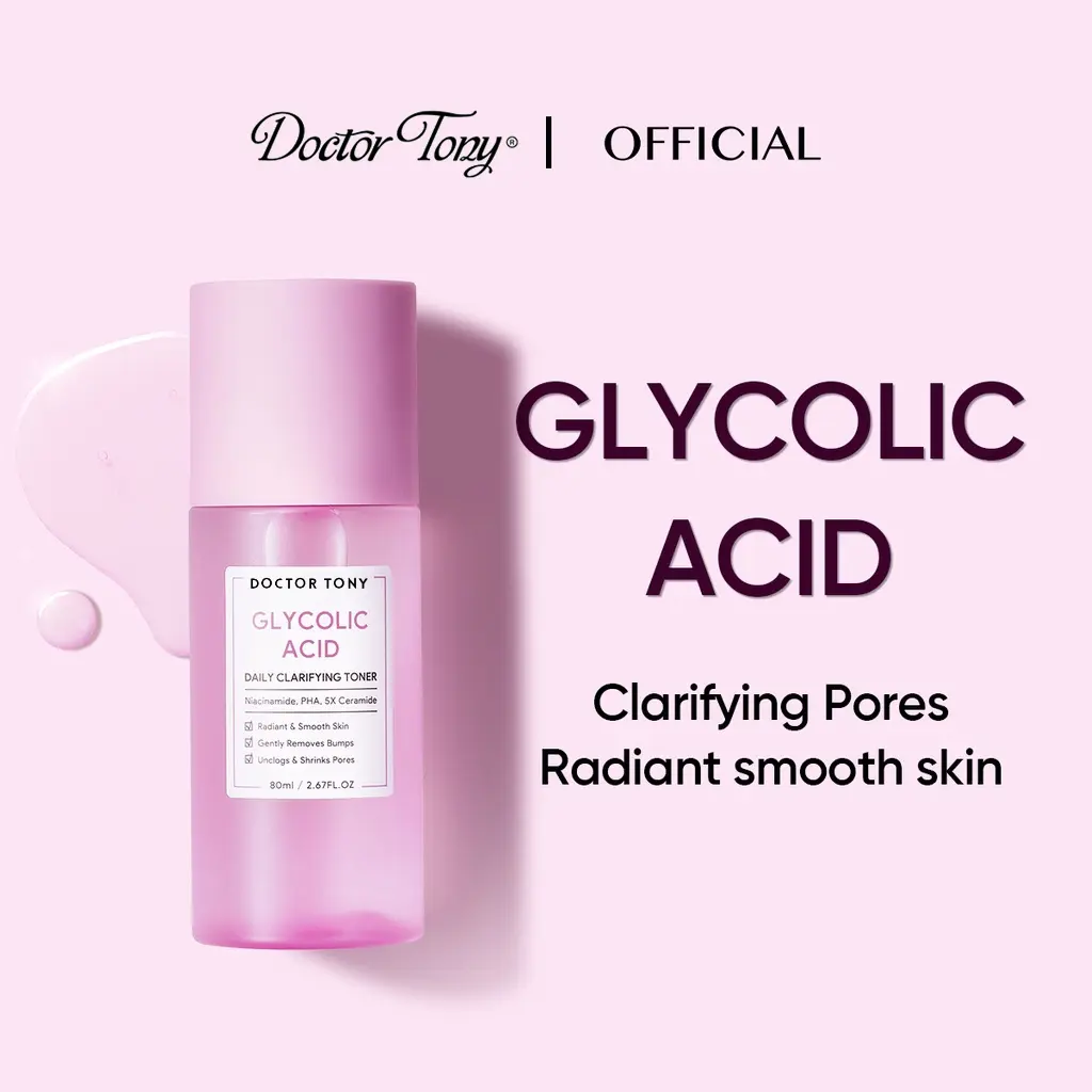 Glycolic Acid Daily Clarifying Toner 80ml Daily Exfoliating Brighten Skin With Niacinamide