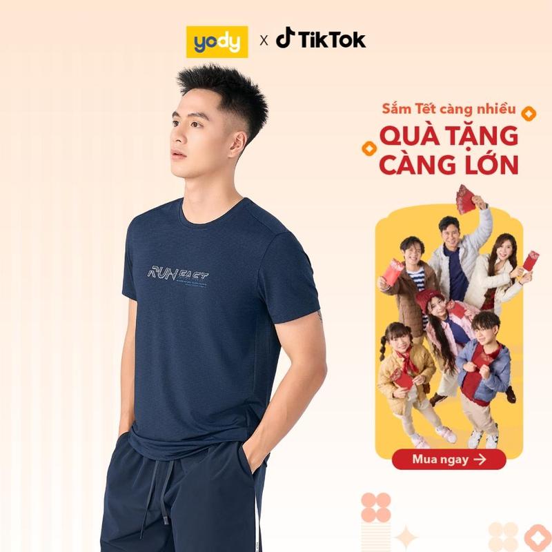  YODY Áo Thun Thể Thao Nam Run Fast Mềm Mại Thấm Hút Khô Nhanh STM7061 
