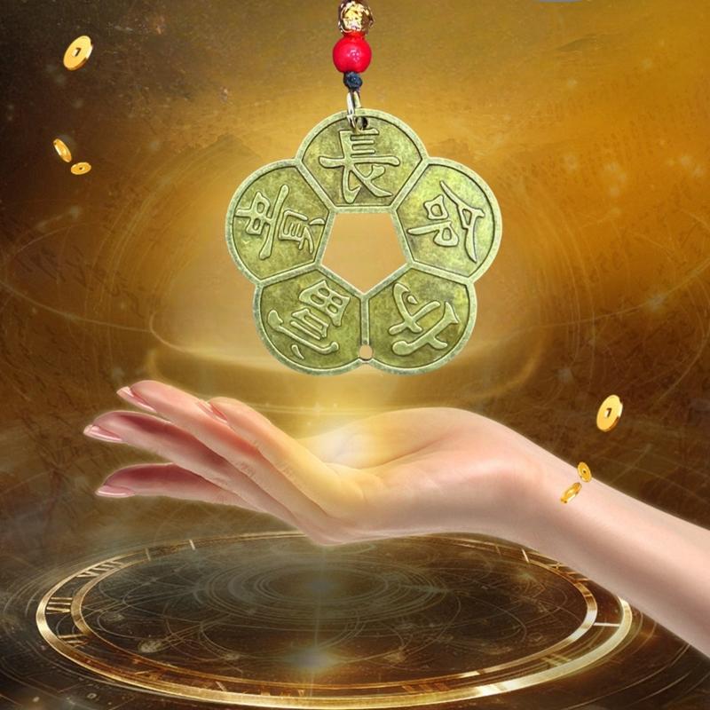 Đồng Tiền Xu Hoa Mai, Thiết Kế 5 Cánh, Đồ Trang Trí Treo Phong Thủy, Đồ Trang Trí Nhà Cửa, 1 Miếng, Linh Vật Phong Thủy, Thiết Kế Hoa Mai Decor Decor Phòng đồng tiền hoa mai phong thuỷ