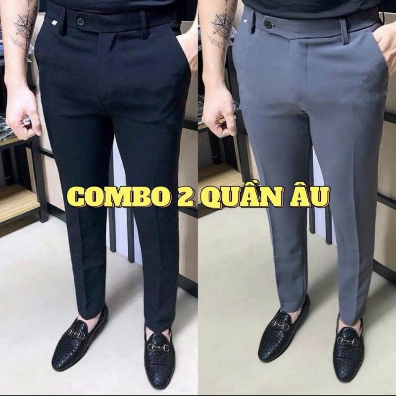 COMBO 2 - quần tây nam - quần âu nam - chất liệu cotton dày dặn, co giãn nhẹ, phù hợp cho học sinh, sinh viên Nam Menswear Pants
