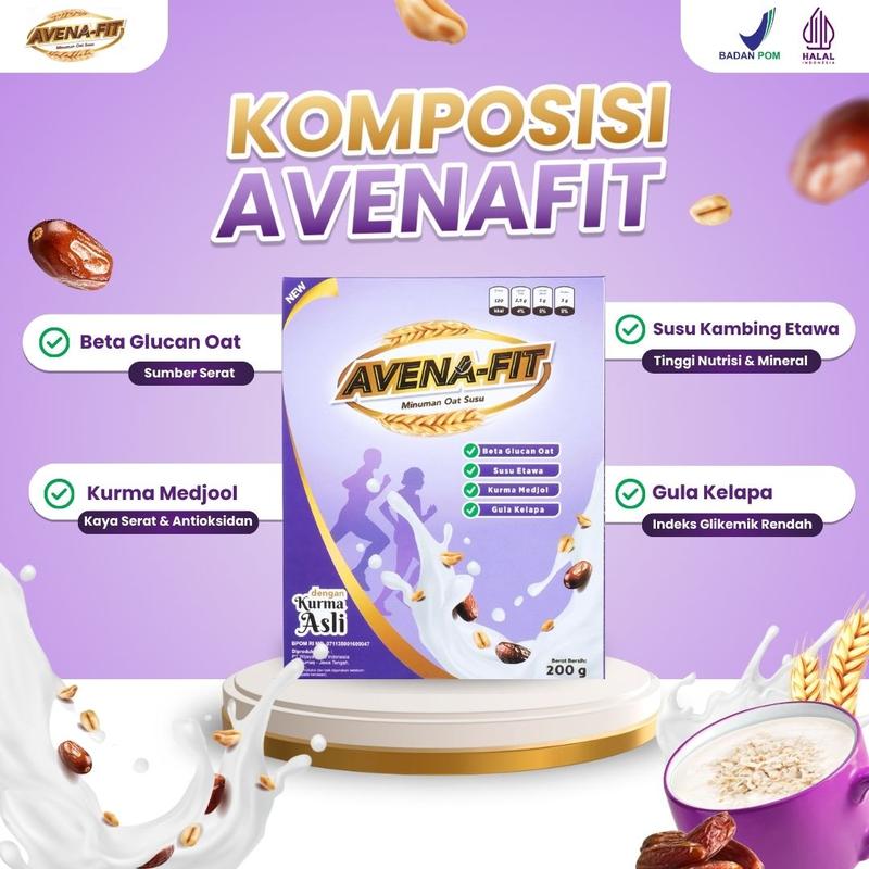 AVENAFIT Minuman Oat Susu Untuk Sarapan & Turunkan Kolesterol [1 Box] | Makanan Sarapan Sehat | Food Food Oatmeal Cereal Makanan Instan 2