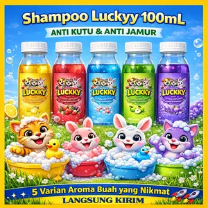 SHAMPOO LUCKYY 100mL Shampoo Kucing Anti Kutu Anti Jamur Sampo Anjing Kelinci Musang Cat Shamp