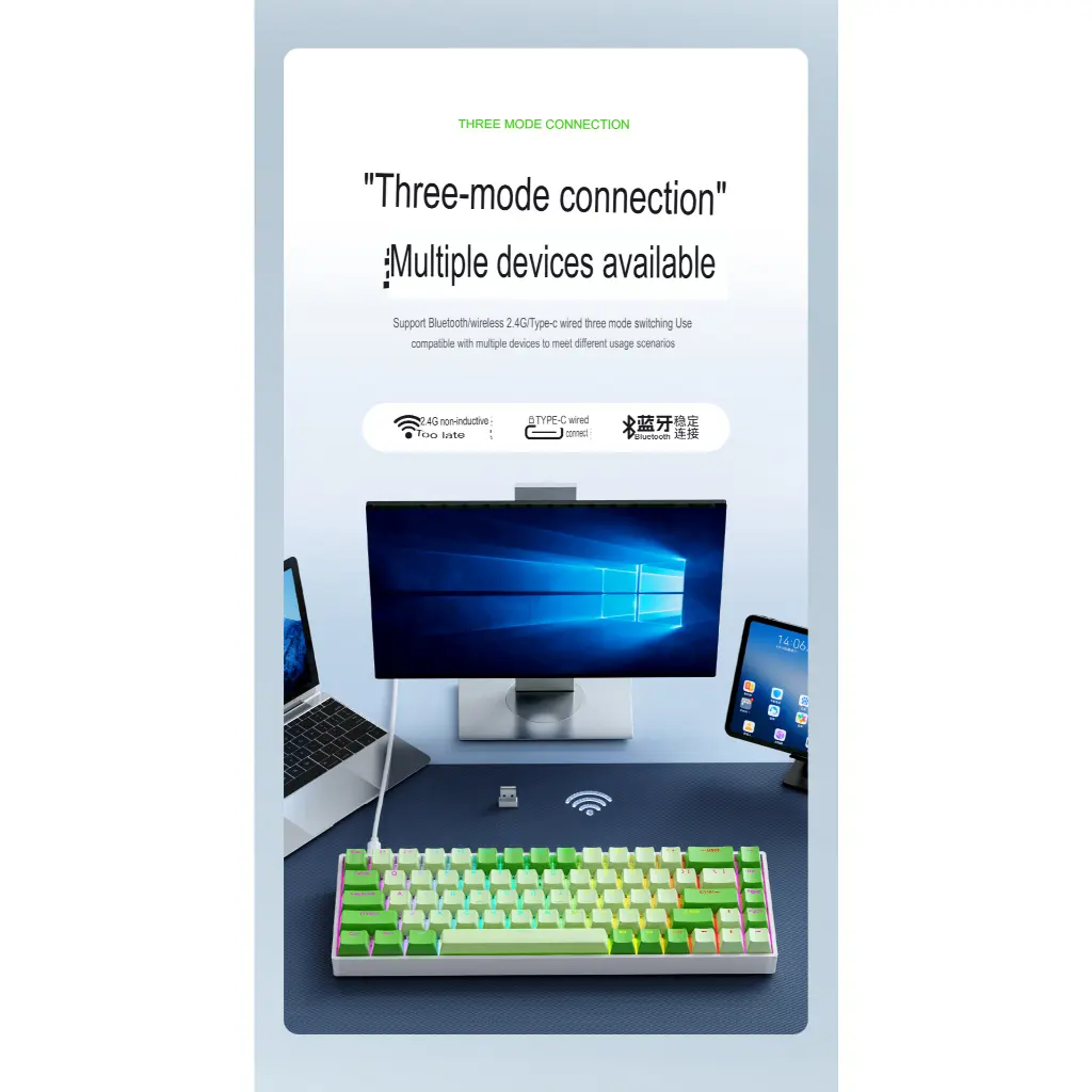 Bàn phím cơ Leaven K68 Không dây bluetooth - Led RGB - Có hot-swap - Keycap Xuyên LED - Có APP tùy chỉnh | BigBuy360 - bigbuy360.vn Bàn phím cơ Leaven K68 Không dây bluetooth - Led RGB - Có hot-swap - Keycap Xuyên LED - Có APP tùy chỉnh | BigBuy360 - bigbuy360.vn